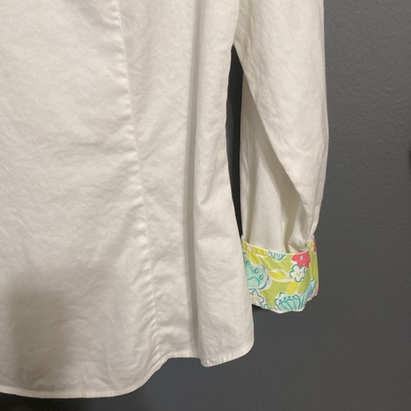 Lilly Pulitzer White Button Down Top - Picture 6 of 10